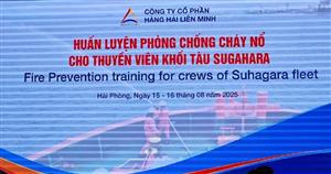 CHƯƠNG TRÌNH HUẤN LUYỆN PHÒNG CHỐNG CHÁY TRÊN TÀU THỦY CHO THUYỀN VIÊN DỰ TRỮ KHỐI TÀU SUGAHARA