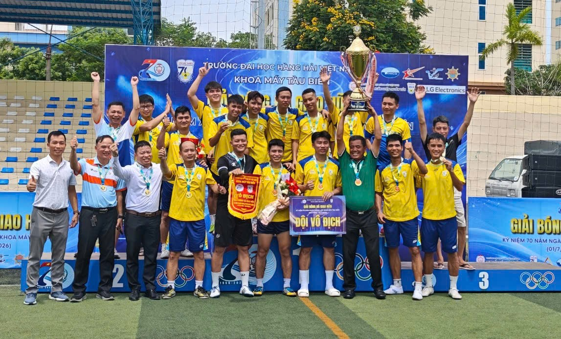 CÔNG TY CỔ PHẦN HÀNG HẢI LIÊN MINH VÔ ĐỊCH GIẢI BÓNG ĐÁ KHOA MÁY – HƯỚNG TỚI DẤU MỐC A70 TRƯỜNG ĐẠI HỌC HÀNG HẢI VIỆT NAM