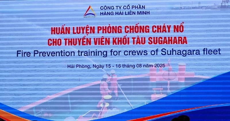CHƯƠNG TRÌNH HUẤN LUYỆN PHÒNG CHỐNG CHÁY TRÊN TÀU THỦY CHO THUYỀN VIÊN DỰ TRỮ KHỐI TÀU SUGAHARA